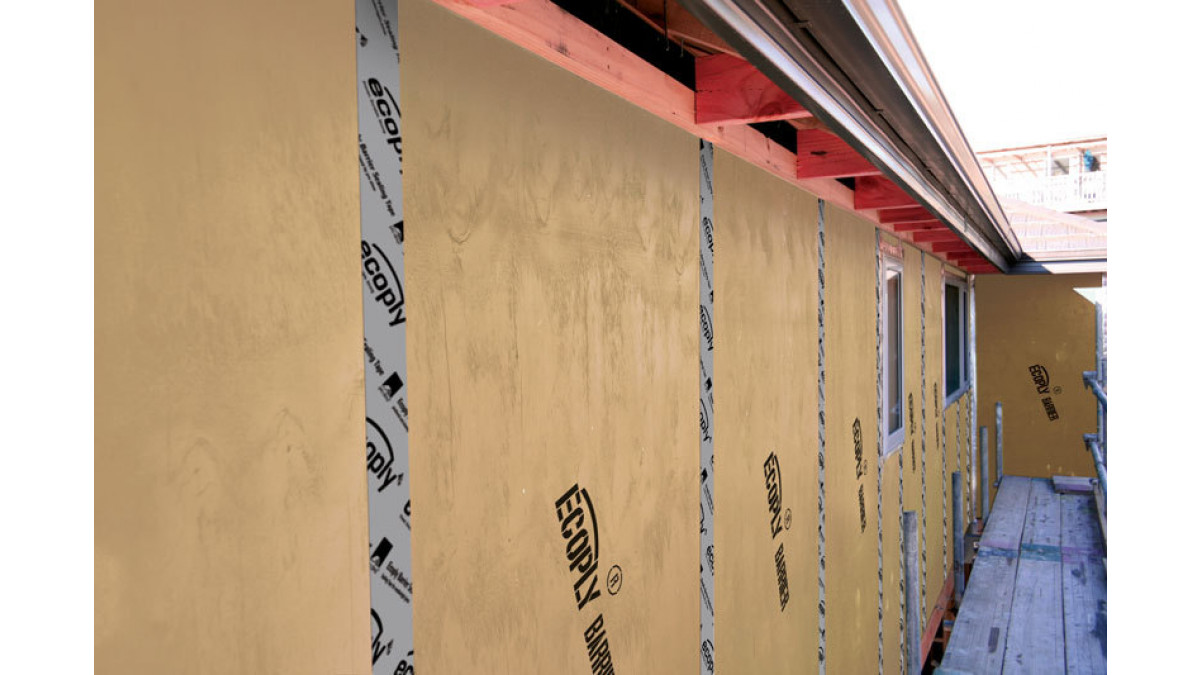 It replaces traditional building wrap in the cavity to provide a strong secondary line of protection against moisture ingress into the building envelope, as well as offering high structural bracing to significantly reduce internal bracing requirements for the building.