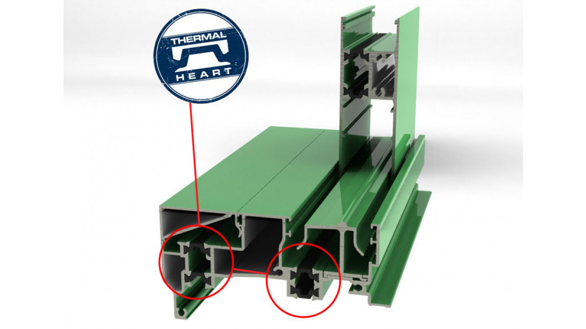 The Residential Thermal Heart sliding door frame has a flushline track profile as well as two thermal breaks for full thermal efficiency.