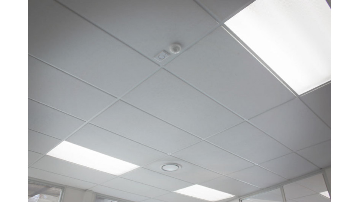 The AMF Thermatex Aquatec tile from Potter Interior Systems is perfect for healthcare applications. 