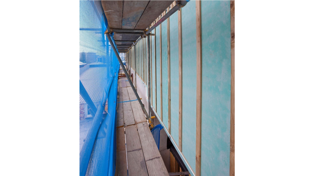 James Hardie Rigid Air Barrier (RAB) used in a high rise commercial application