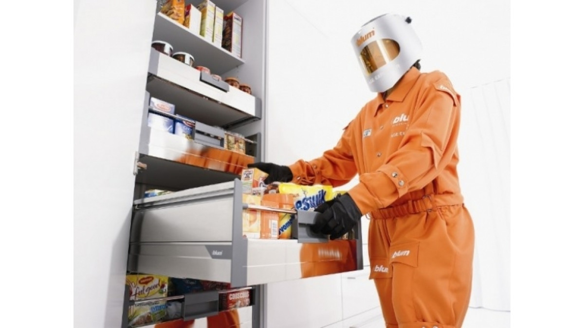 The special suit simulates decreasing mobility due to the natural aging process or other physical limitations. 