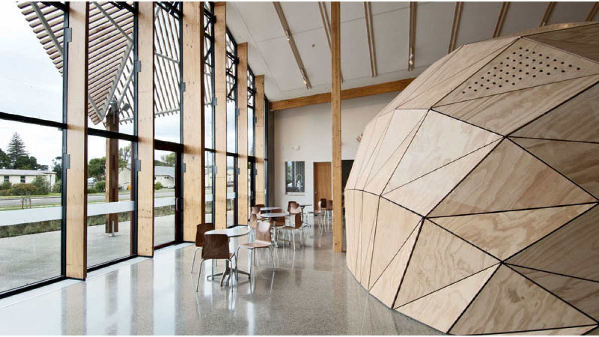  Asona was invited to develop a solution to control the reverberation and span the vast interior ceiling spaces of the new Nga Purapura complex in Otaki, pictured. <br />
<br />
Photo: Paul McCredie