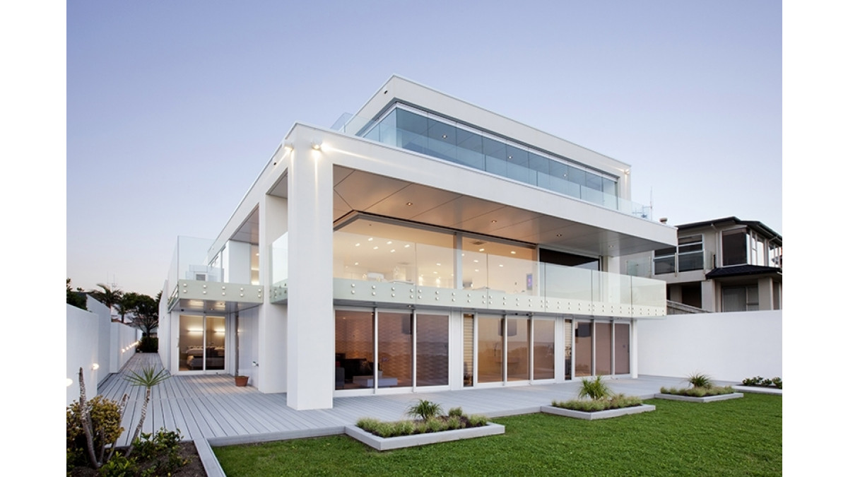 The 888 square metre home can be moved backwards in case of erosion.