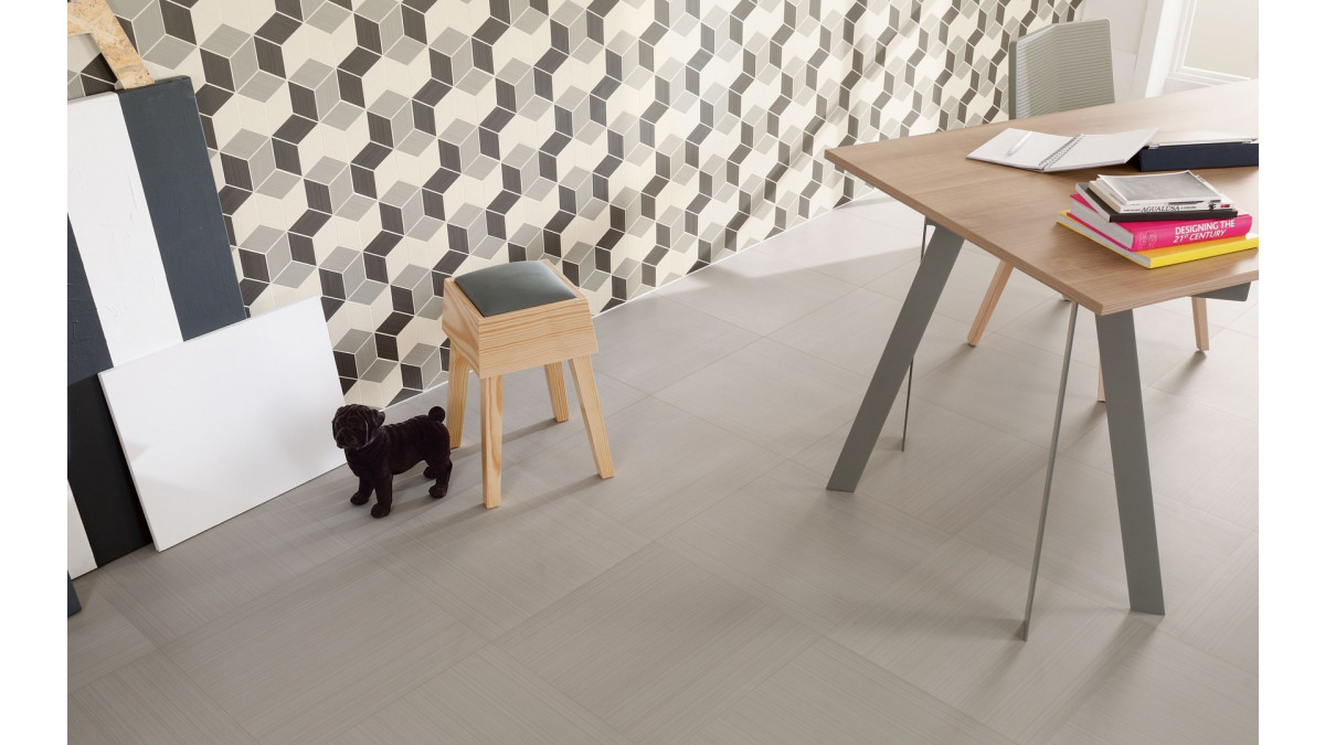 The minimalist tiles suit a 'less is more' aesthetic.