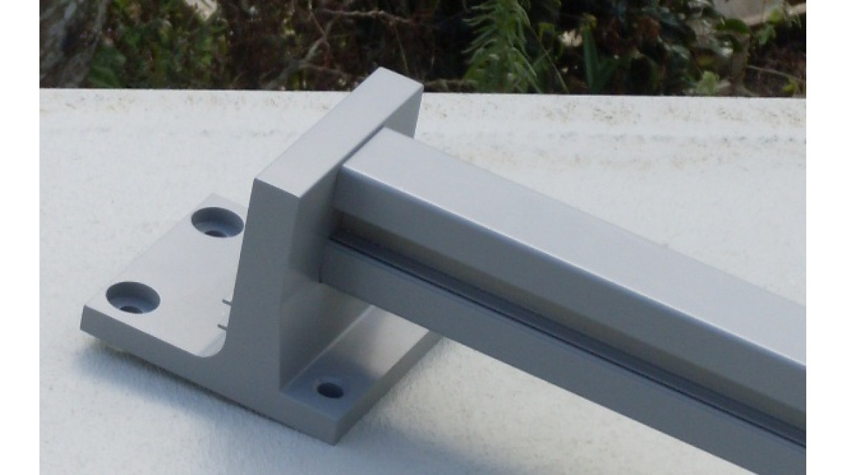 Gutter bracket pre-installation - attached to balustrade post.