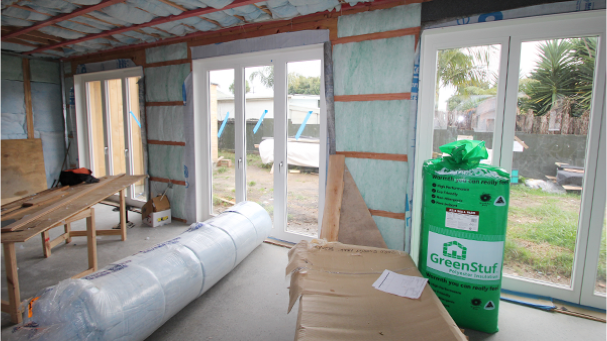 Owners Jo and Shay installed the insulation themselves.