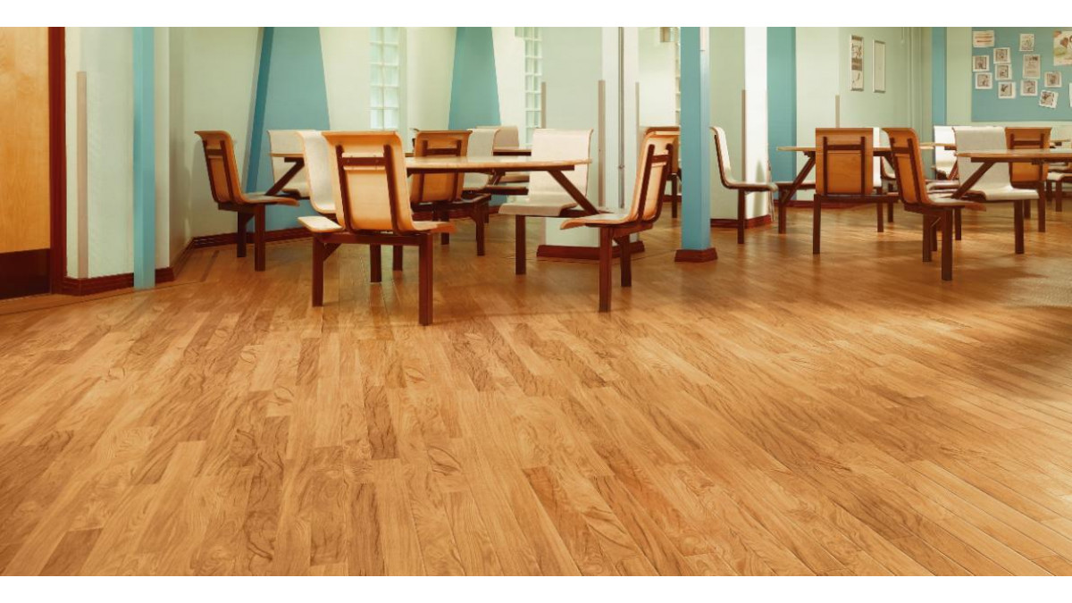 Karndean’s wood and stone floor effect ranges have a low volatile organic compound rating and the adhesives are free from harmful emissions.
