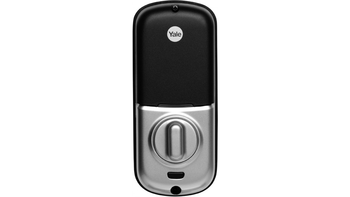 The Yale Electronic Digital Deadbolt combines a robust lockset with a contemporary electronic aesthetic. 