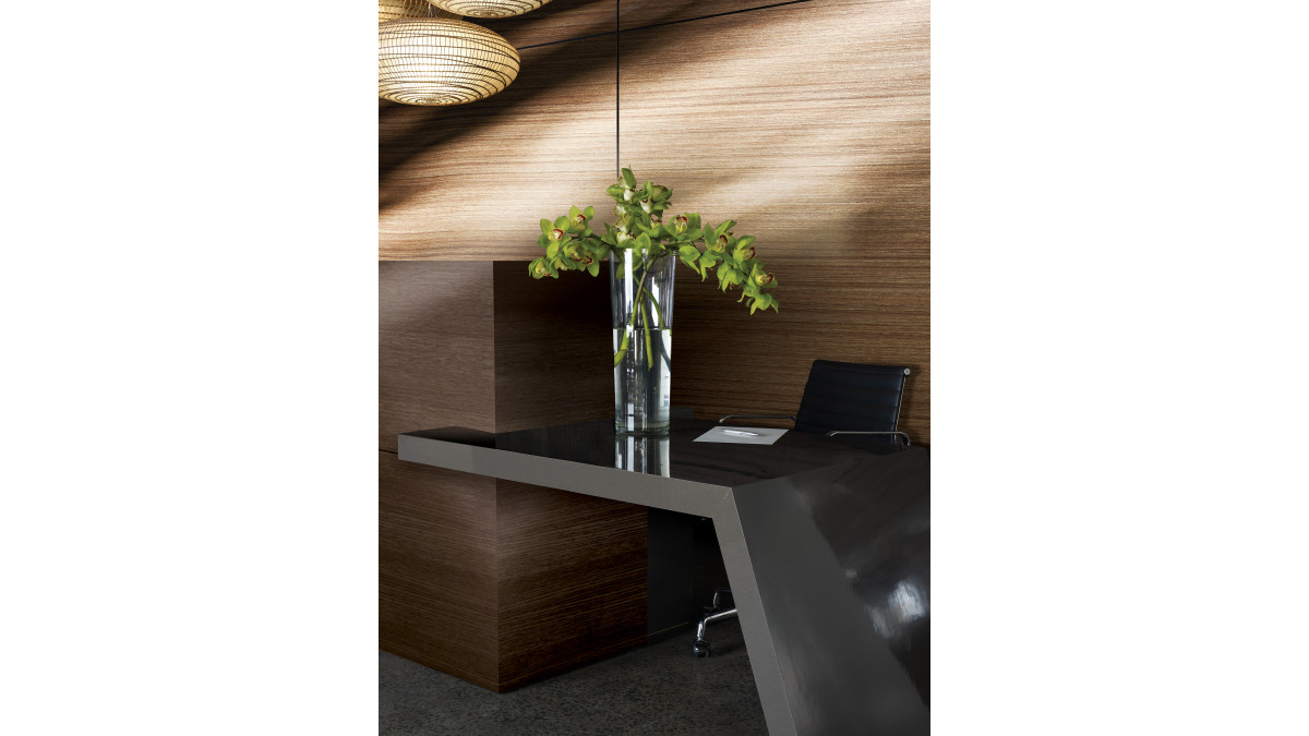 Laminex Designed Timber Veneers Allure Ash and Blackbean Wave.