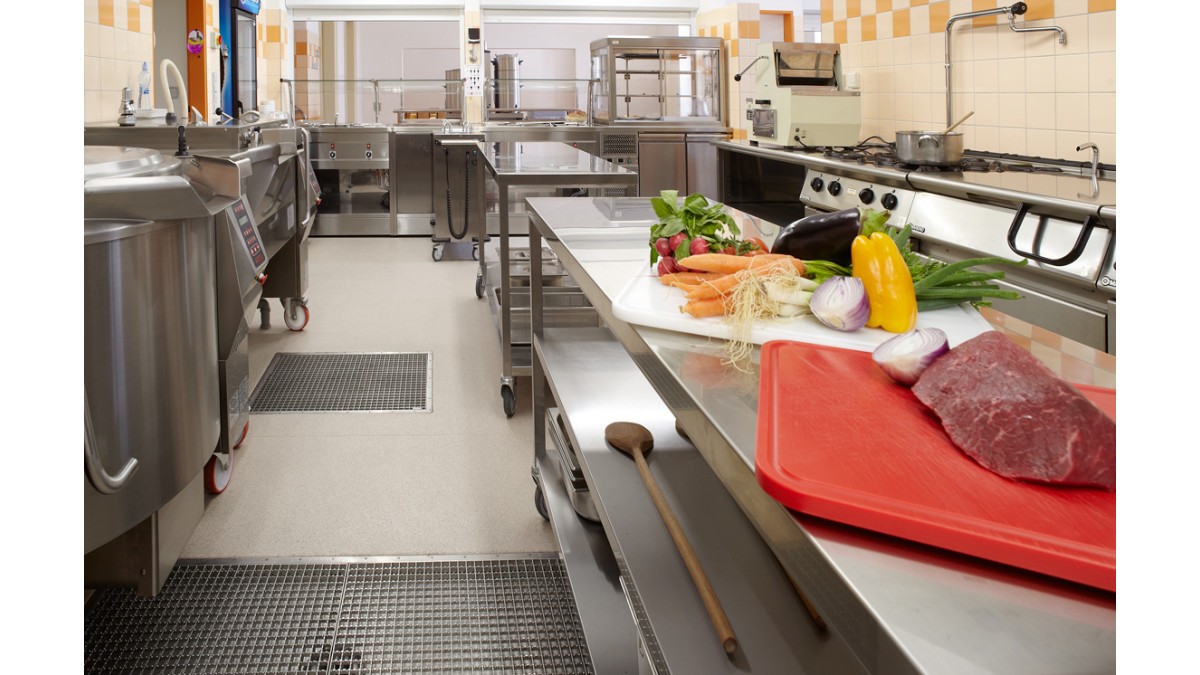 ACO stainless commercial kitchen application.