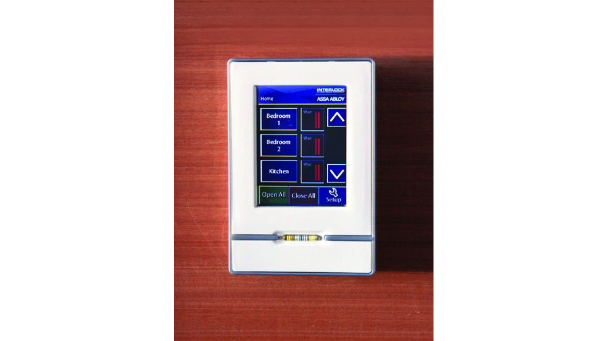 The touch screen makes the Elevation system the perfect solution for hard to reach windows.