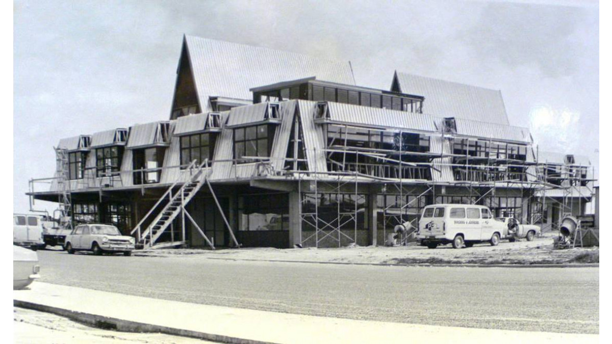 The previous KCDC building under construction in 1975 when it was occupied by a bank.