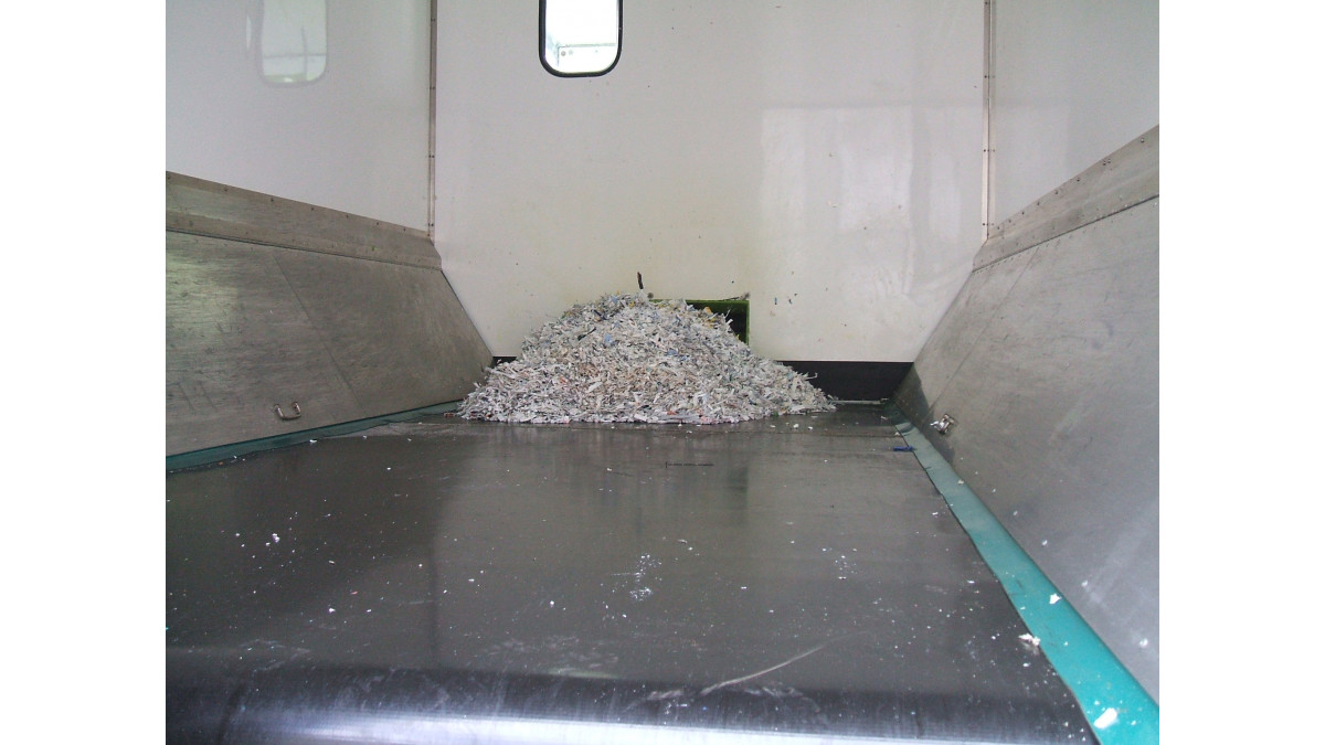 Recycled pails are washed and then shredded, ready to be made into new pails.