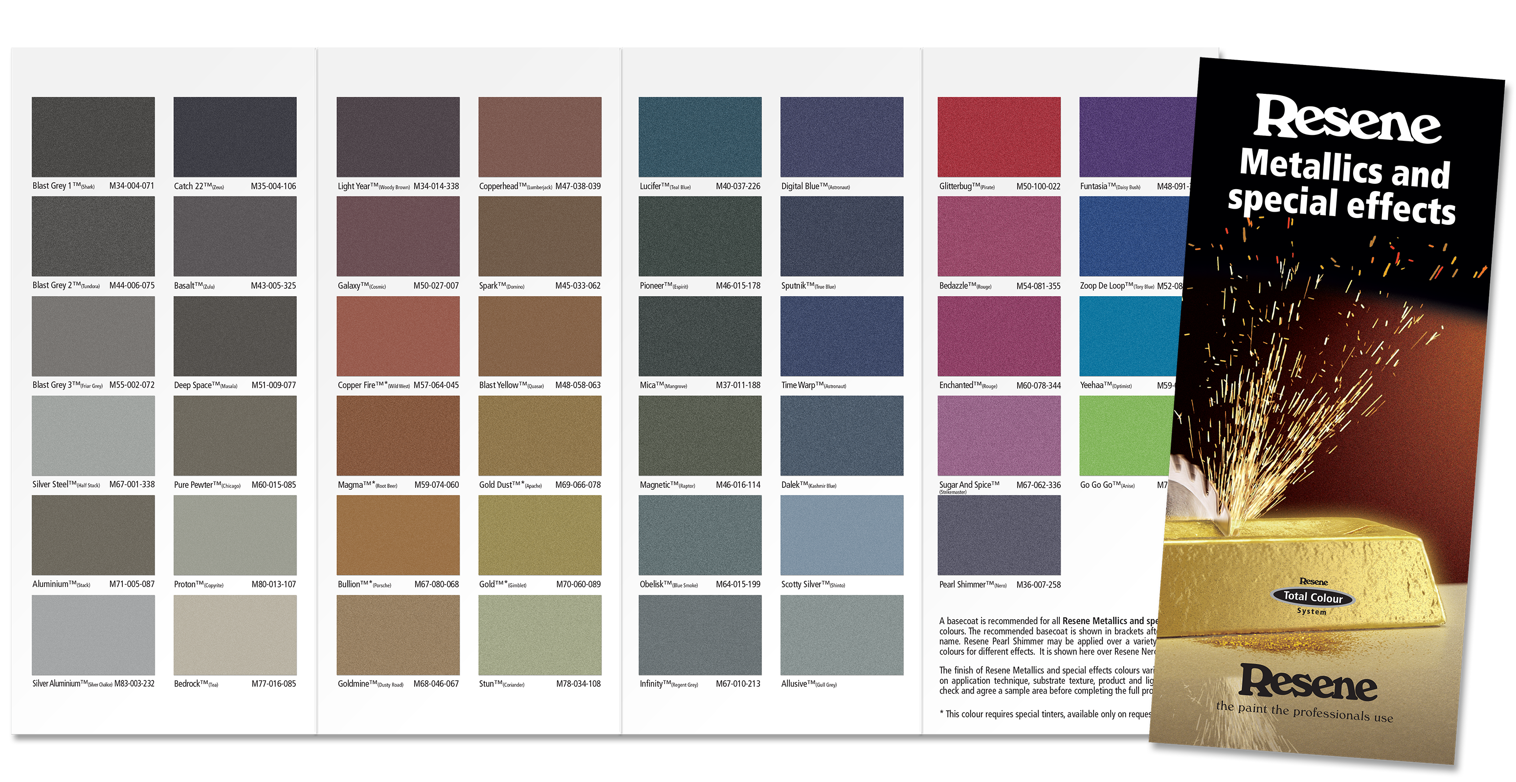 Special Effects Color Chart