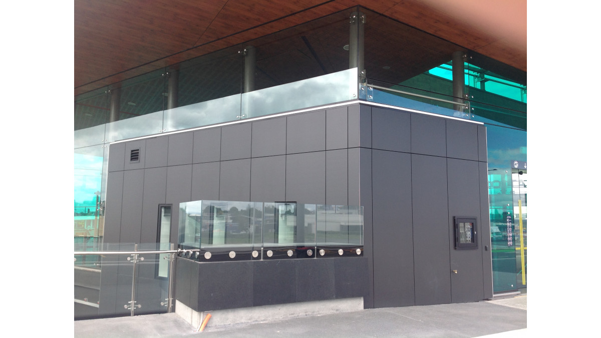 Panmure Station featuring Laminam.