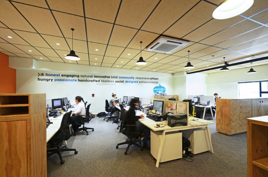 Acoustic Ceiling Tiles with Wood's Good Looks Without the Weight