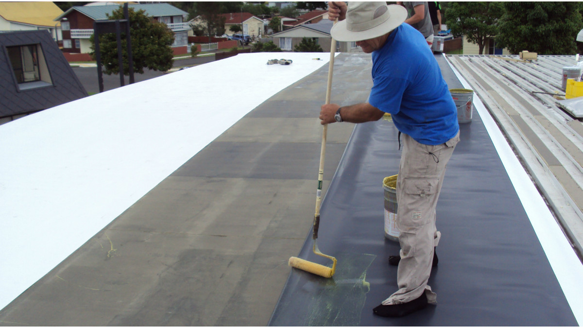 Commercial building, a re-roof installation.