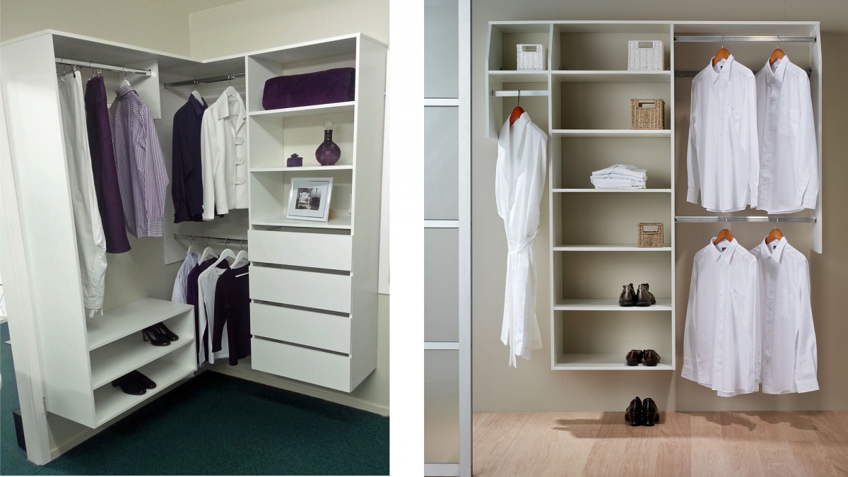Built in ClosetPro melamine wardrobes are a popular choice for bedroom upgrades.