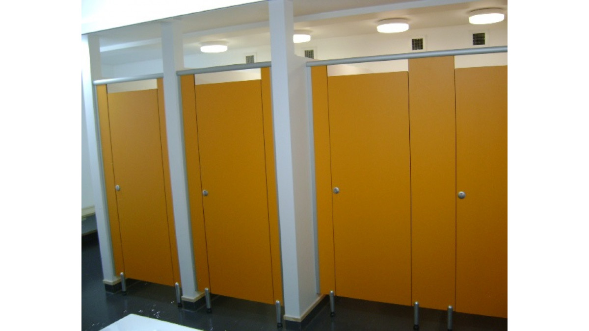 Hale Swiss CDF 13mm Toilet and Shower Partitions.