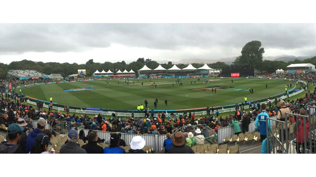 Hagley Oval during the opening match of the Cricket World Cup 2015.