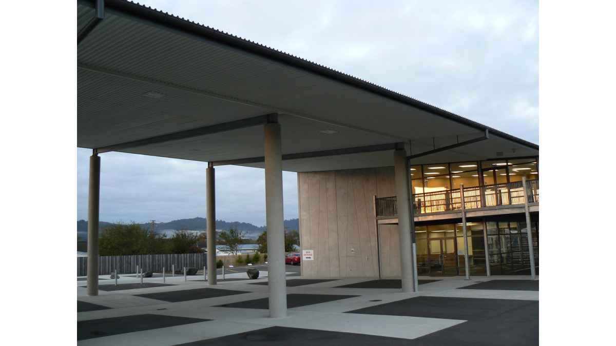 Upper Hutt College — Wellington — 200mm Half Round spouting with bespoke laser cut brackets.