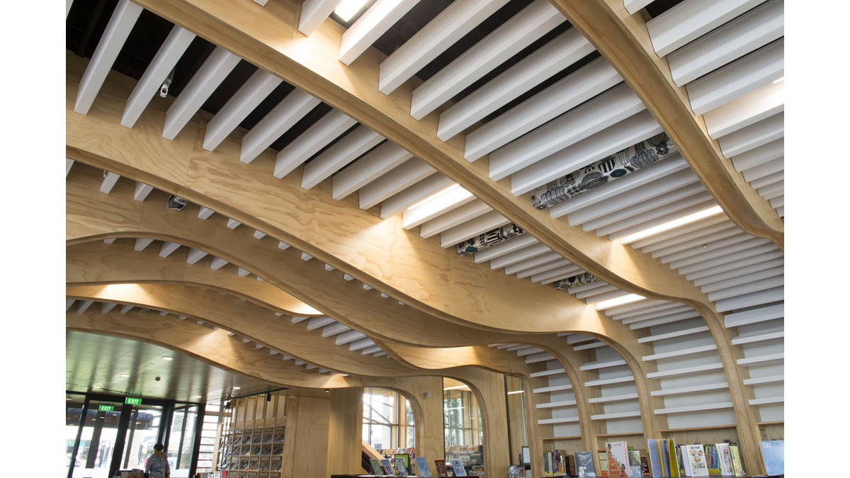 Devonport Library — Baffle Beams.