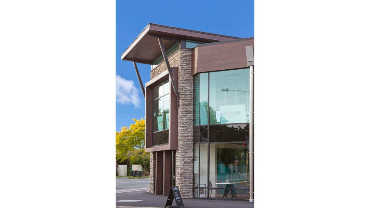 Creyke House, Christchurch featuring Laminam Oxide Moro.