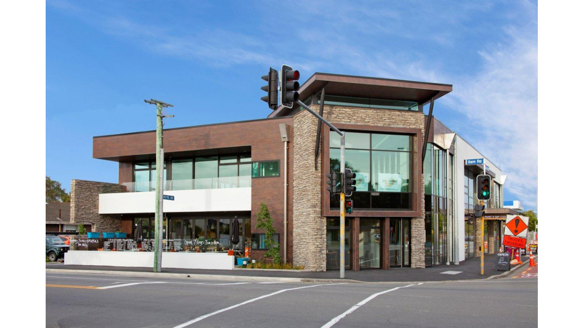 Creyke House, Christchurch featuring Laminam Oxide Moro.