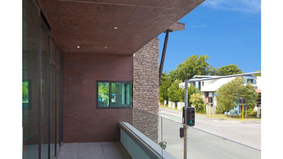 Creyke House, Christchurch featuring Laminam Oxide Moro.