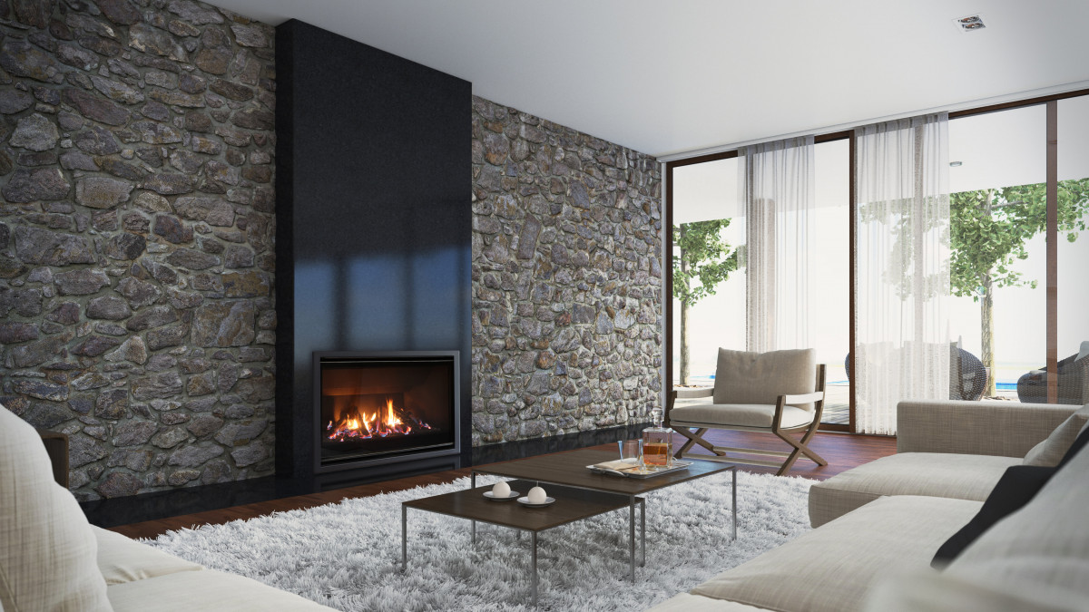 Escea AF960 High Heat Output Gas Fire.