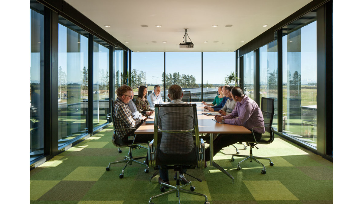 Synlait boardroom reflecting the great scenery outside.