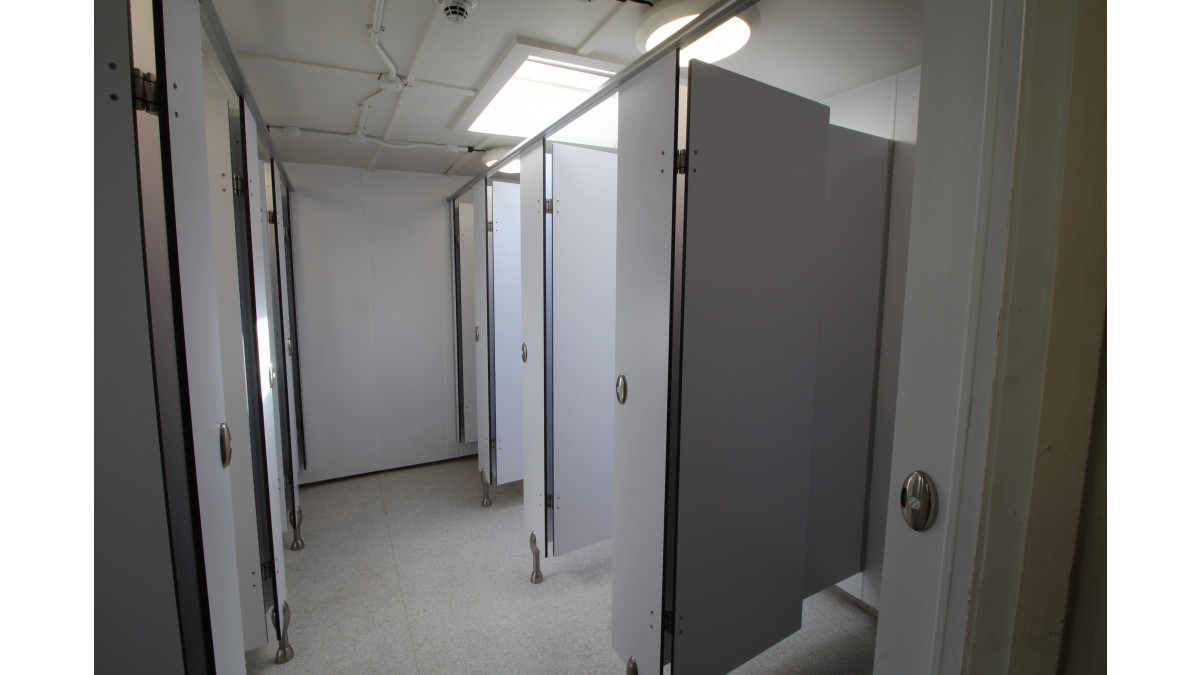 Kings College K-Compact Toilet Partitioning and Permanent K Wall Linings.