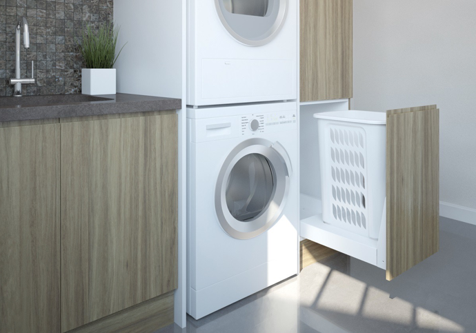 Hideaway Bins Provide a Perfect Fit for Laundry Chutes