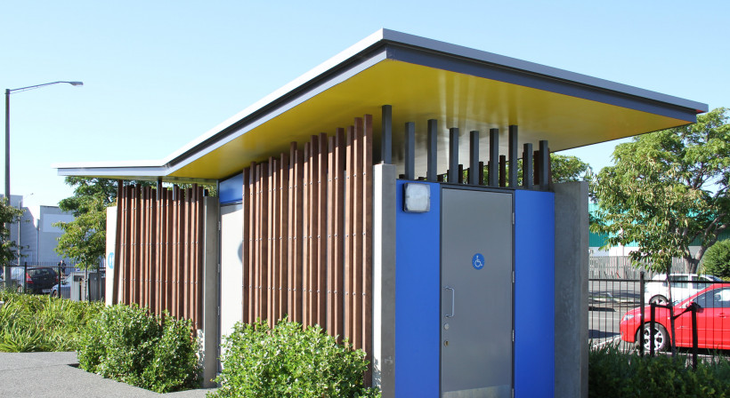 Vivid Resene Colours Liven Up William Nelson Park Toilet Block