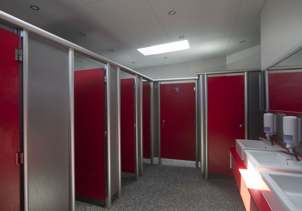 Resco Provides Resilient Partitions for 24-Hour Public Toilets