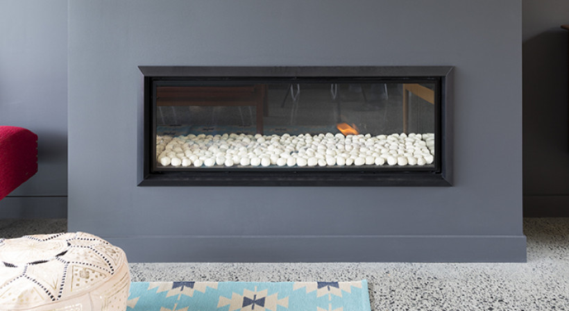 Escea Fireplace Delivers Efficient Heating in 'Modern-Retro' Home