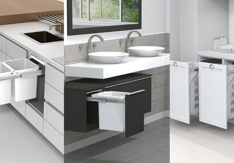 Hideaway Bins Offer Versatile Options for Kitchens, Laundries and Bathrooms