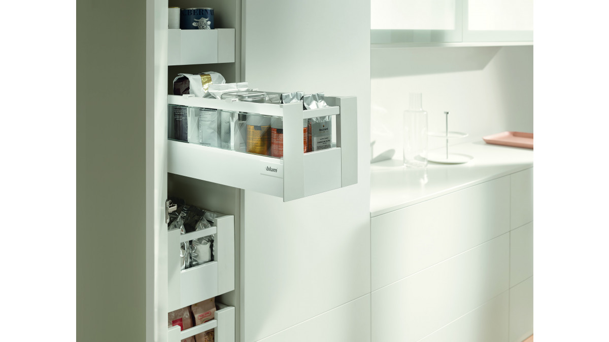 Blum's Space Tower pantry — tailored to suit any sized space.
