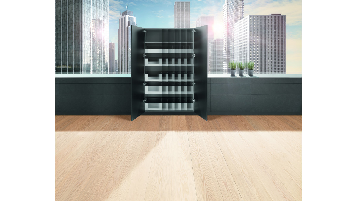 Blum's Space Tower pantry — tailored to suit any sized space.