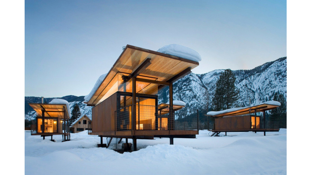 Winter at Rolling Huts, Washington State.