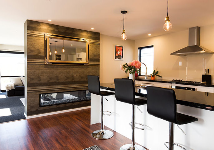 Escea Creates Focal Point in New Home with Double Sided Fireplace