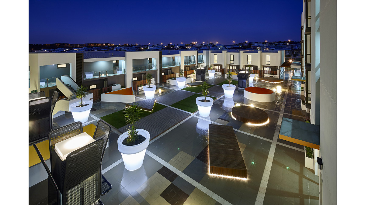 Ocean Edge Apartments looking from courtyard.