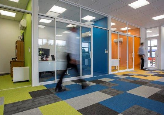 Colourful Carpet Tiles Reflect Te Pari's Unique Corporate Culture