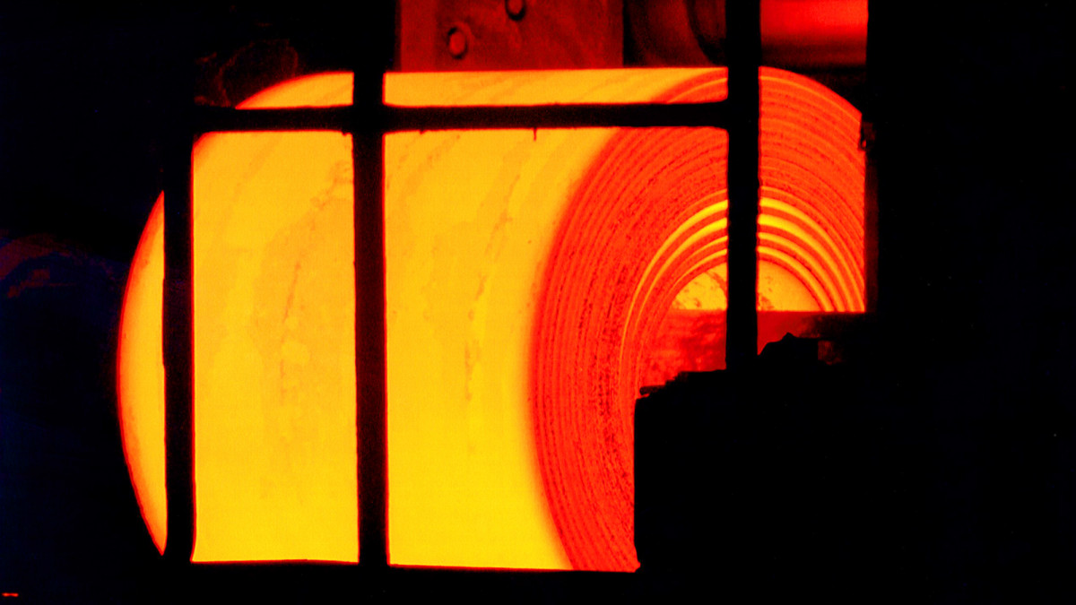 Hot Rolled steel in the coil box.<br />
Image courtesy of NZ Steel.