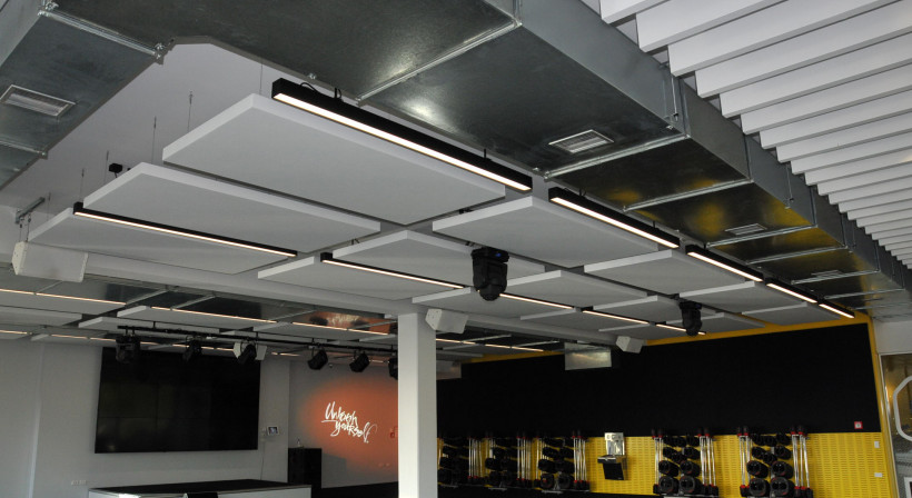 Ecoplus Acoustic Ceiling Products a Fantastic Fit for Les Mills