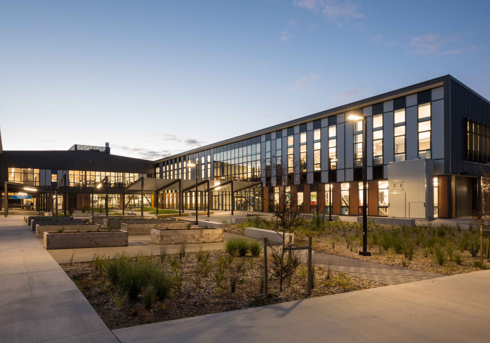Special Flushglaze Façade at Rototuna School Combines Both Glazed and Solid Panels