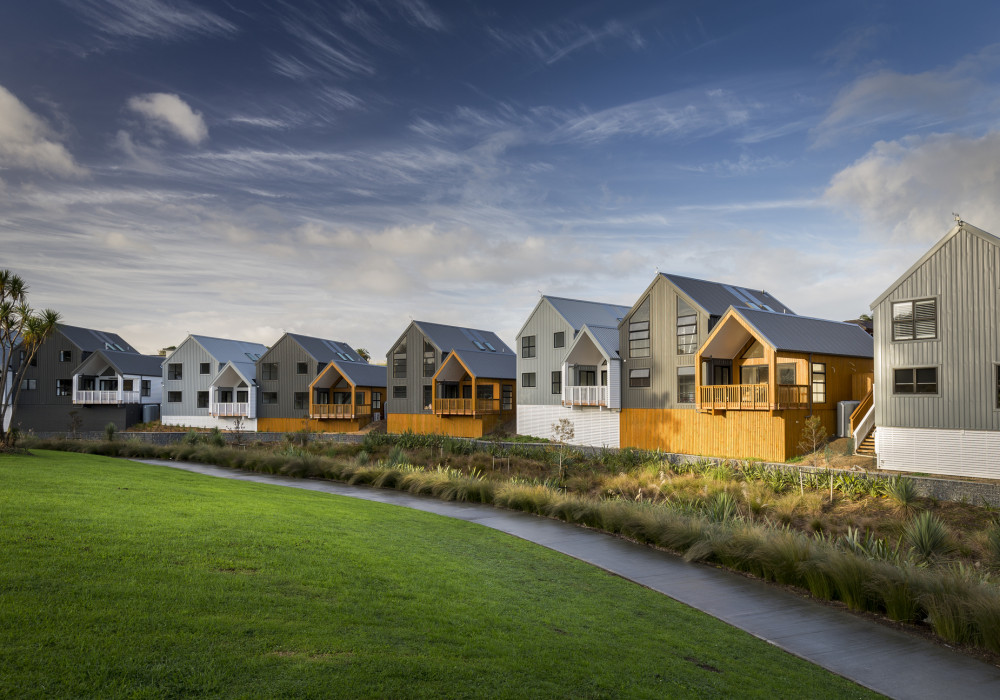 Colourful Seaside Community Features Colorsteel Cladding and Roofing