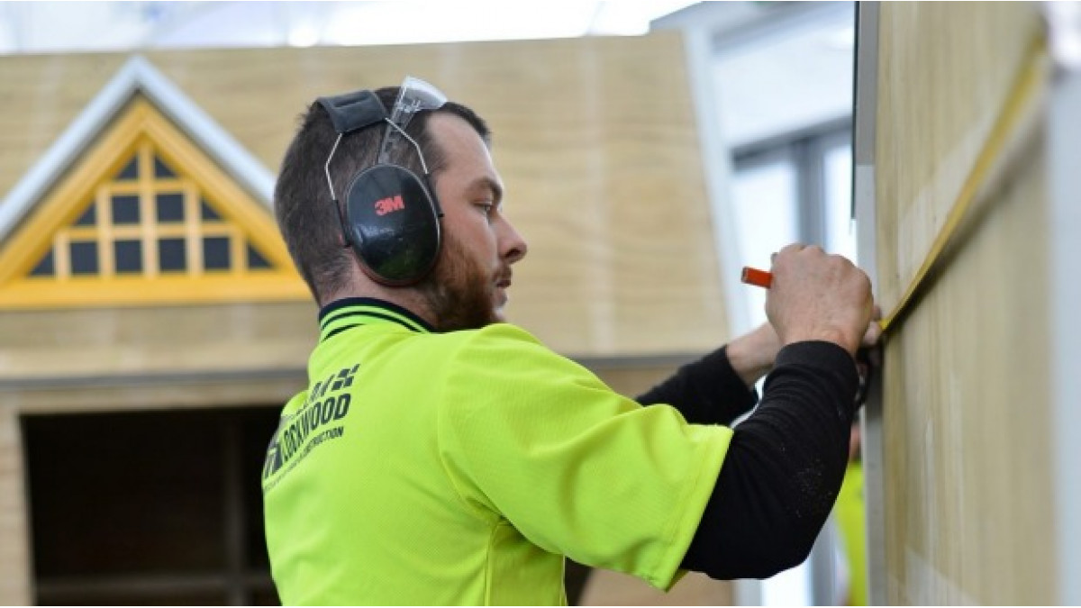 Callum Bryson during his practical test.