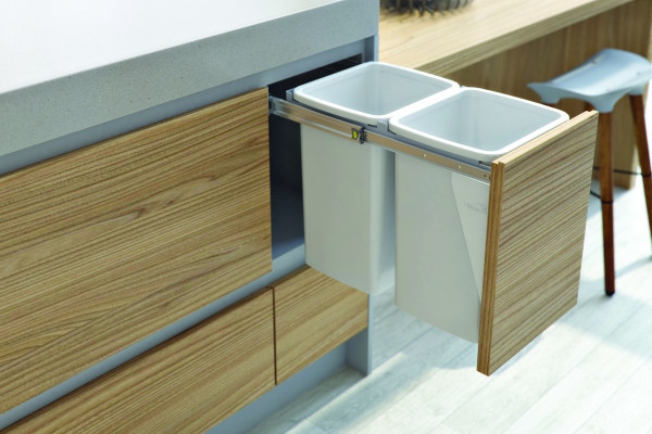 Hideaway Bins Add Soft Close Option for Compact Range