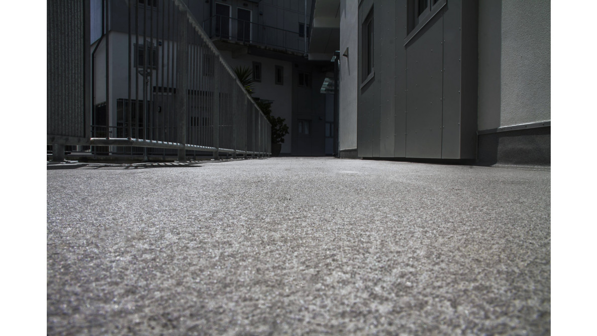 Stongehenge Dec-k-ing on main apartment walkways.